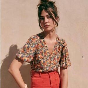 Sezane Floral Blouse - Multicolor